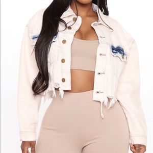 Beige denim jacket